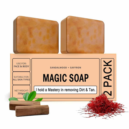 Sandalwood + Saffron Magic Soap 100 gm each Pack of 2